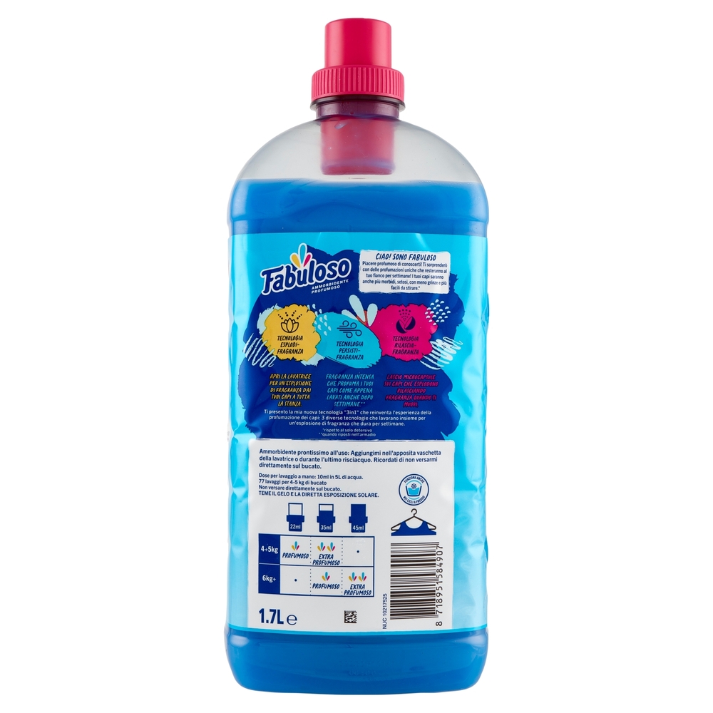 Fabuloso ammorbidente concentrato profumato Fresco Mattino 1,7 L
